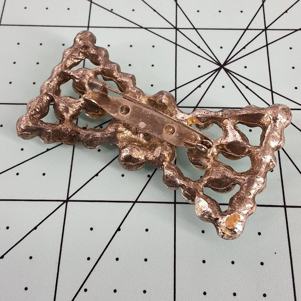 Statement Antique Paste Rhinestone Brooch | Vintage Style‎ Pin